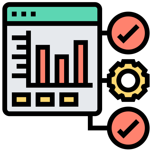 A graph, a check mark, and a gear icon representing More Functions, Formatting in Advance Excel Sheet.